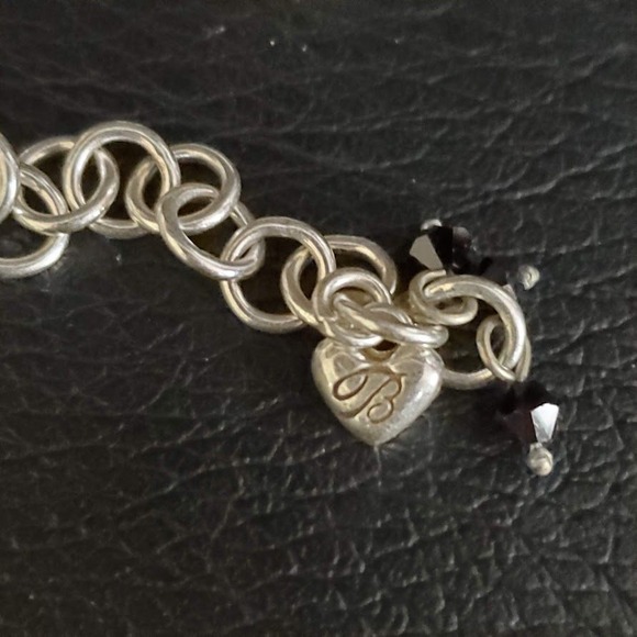 Brighton Silver Tone Heart Necklace Floral Cutout Pendant Snake Chain Signed - Picture 3 of 6